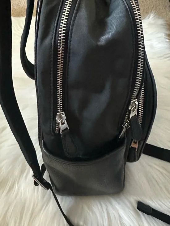 Coach Black Nylon and Leather Front-Pocket Backpack - Picture 7 of 13